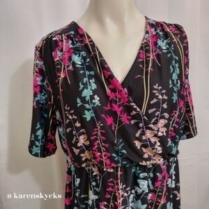 AVENUE Sz 18/20 Short Sleeve Floral Dress